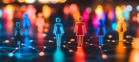 A Diverse and Inclusive Digital Network Connecting People from Different Backgrounds and Culturesの素材