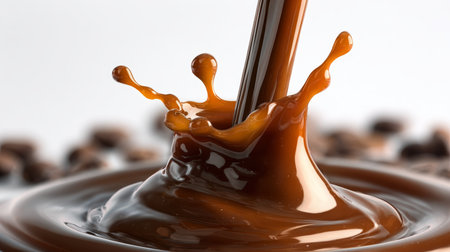 Pouring Freshly Brewed Arabica Coffee into a Cup with Sweet Dessert for a Morning Delightの素材