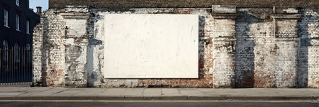 Urban Brick Canvas A Blank, Clean Poster Backdrop for Showcasing Street Art and Creative Visualsの素材