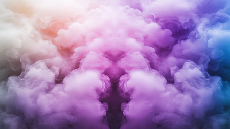 Surreal Pastel Colored Swirling Smoke Explosion Effect Emanating from a Mystical Void Centerの素材