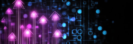 Innovative Technology Journey Ascending to Future Heights with Modern Design and Visual Elementsの素材