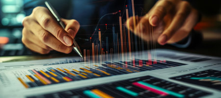 Charts and Graphs Analysis for Market Research and Predictive Analysis in Smart Investment Strategyの素材