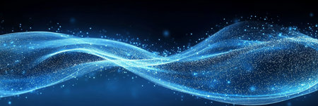 Abstract Digital Waveform Design with Futuristic Aesthetics for Virtual Reality Animation Backgroundの素材