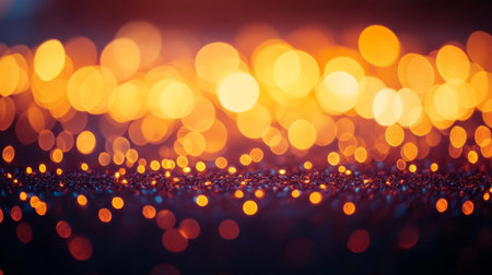Golden Bokeh Delights Dazzling Eye, Festive Sparkles, Warm Tones Ignite Celebration Backgroundの素材