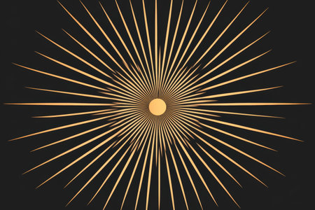 Luminous Emanations and Radiant Patterns Abstract Solar Swirl on a Dark Backdrop, Symbolizing Hopeの素材