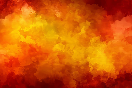Vintage Distressed Textured Wall with Orange, Yellow, and Deep Red Elements in Grunge Style Designの素材