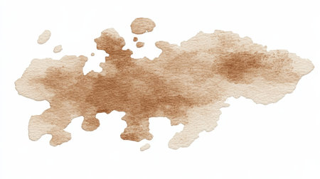 Abstract Coffee Splash Marks on White Surface Creating Unique Textures and Artistic Patternsの素材