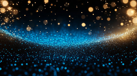 Abstract Glitter Lights Explosion on Dark Background for Festive and Elegant Design Projectsの素材