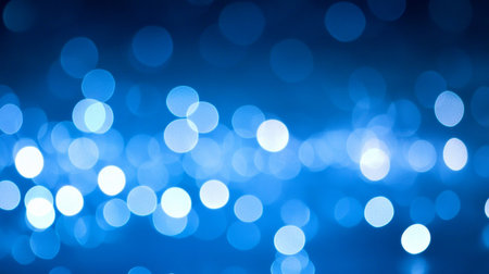 Dreamy Background with Skyey Bokeh Blurs and Blue Night Illumination Sparkle for Parties and Eventsの素材
