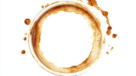 Abstract Ring and Stain Circles Formed by Liquid Stamps and Traces for Decorative Backgroundsの素材