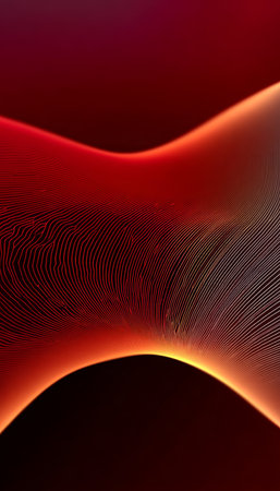 Dark Composition with Vibrant Crimson Waves and Smooth Gradients for Artistic Backgroundsの素材