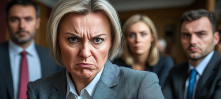 Tension and Discontent Among Office Workers, Managers, and Colleagues in a Modern Workplace Settingの素材