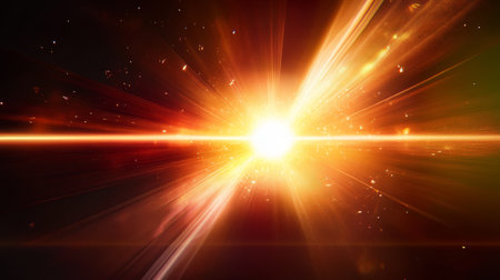 Vibrant Cosmic Energy Burst with Colorful Solar Flares, Dynamic Light Effects and Abstract Patternsの素材