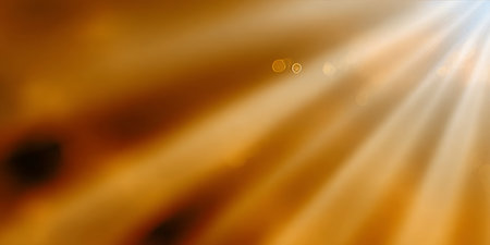 Golden Sunlight Radiating with a Warm Aura, Sparkling Elegance, and Soft Ambient Glow in Natureの素材