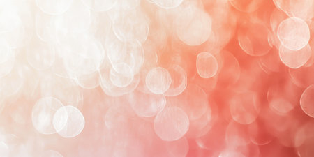 Gentle Amber Luminous Blur with Romantic Beige and Orange Bokeh of Illuminated Garland Lightsの素材