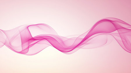 Elegant Abstract Art with Soft Pink Tones and Fluid Wavy Lines on a Gradient Background Designの素材