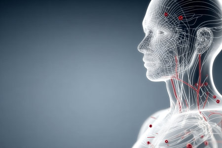 Artistic Anatomical Illustration of Acupuncture Points for Health and Wellness Visualizationの素材