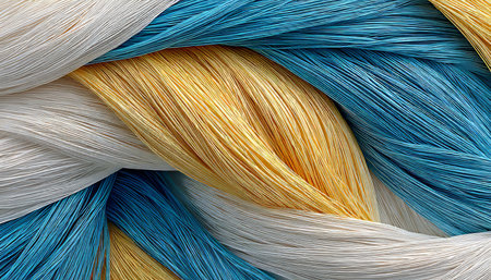 Elegant Weaving Techniques Crafting Luxurious Textiles with Sun-Kissed Yarn and Vibrant Colorsの素材