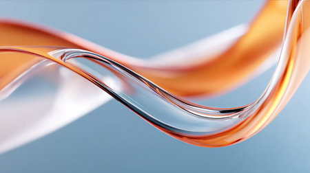 Serene Elegance in Flow Formations with Ethereal Gradient Tones and Clear Translucency Effectsの素材