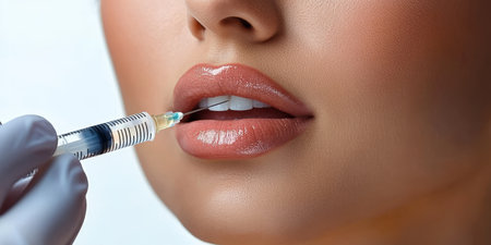 Lip Augmentation Procedure for Enhanced Beauty Cosmetic Treatment for Youthful, Lovely Womenの素材