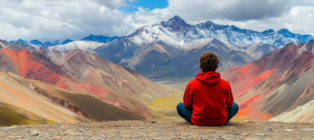 A Serene Journey Through Majestic Mountain Ranges Embracing Nature s Beauty and Adventureの素材