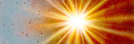 Vibrant Cosmic Explosion A Stunning Supernova Illuminating the Depths of Space with Radiant Energyの素材