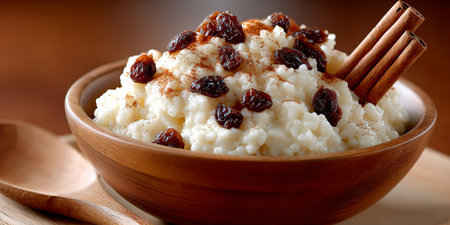 Deliciously Creamy Rice Pudding Recipe A Classic Dessert with Rich Flavor and Aromatic Spicesの素材