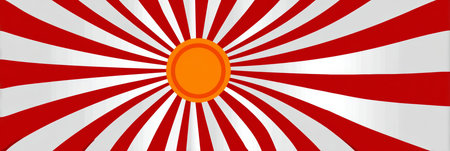 Vibrant Backdrop with Light Bursts and Rays of Sunlight, Retro Style Radiating Beams for Decorの素材