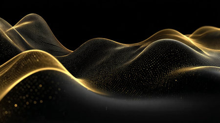 Elegant Abstract Gradient Surfaces with Mesh Grid Patterns and Subtle Glittering Light Effectsの素材