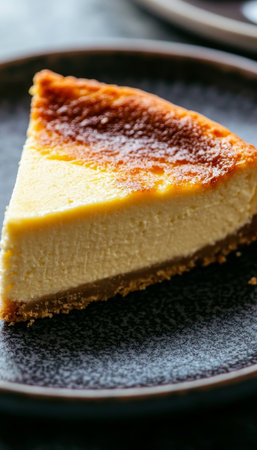 Indulgent Slice of Classic New York Cheesecake with Fresh Berries and Whipped Cream Toppingの素材