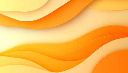 Elegant Tangerine Gradient 3D Low Profile Style with Gentle Wave Texture and Smooth Pastel Huesの素材