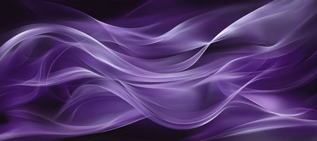 Vibrant Abstract Purple Waves Flowing with Gradient Colors, Smooth Transitions and Sharp Edgesの素材