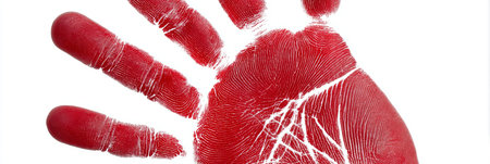 Bloody Handprint Evidence as a Symbol of Horror and Crime Scene Investigation in Unsolved Mysteriesの素材
