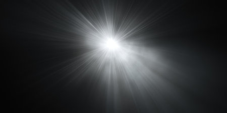 Radiant Rays Bursting Forth from a Luminous Starburst, Illuminating the Dark Universe in Vivid Colorの素材