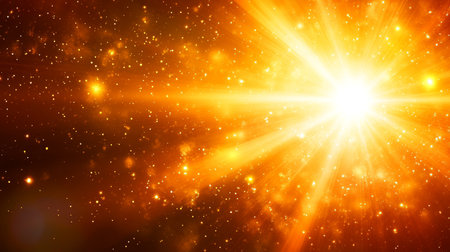 Dynamic Burst of Solar Energy Illuminating the Cosmos A Captivating Exploration of Light in Spaceの素材