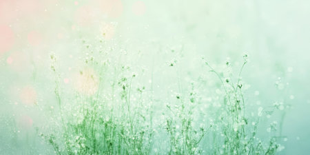 Delicate Daisy Meadow with Soft Sunlight, Perfect for Romantic Backdrops and Relaxation Spaces.の素材