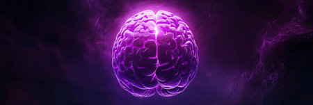 Vibrant Electric Brain Concept Illuminated Neural Connections for Creative Ideas and Innovationの素材
