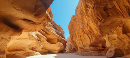 Canyon Carving Wonders with Unique Sandstone Cliffs and Majestic Rock Formations Under Skyの素材