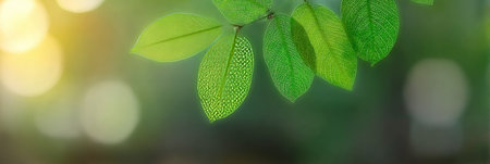 A Serene Landscape of Lush Greenery and Sunlit Serenity Capturing Nature s Embrace of Beautyの素材