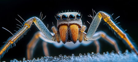 Incredible Extreme Close-Up of a Spider s Face Showcasing Its Unique Features and Texturesの素材