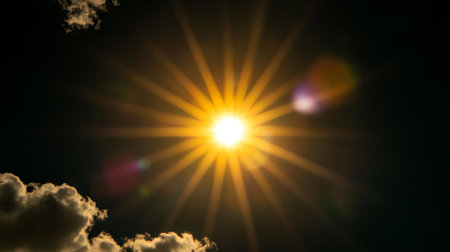 Dazzling Solar Flares Erupting from the Sun, Illuminating the Dark Cosmos with Stunning Energyの素材