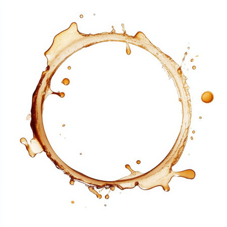 Abstract Tan Stain Circle Design Element for Artistic Backgrounds and Creative Design Projectsの素材
