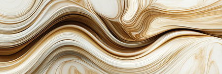 Gentle Fluid Dynamics Beige Swirls Embrace Elegance in Captivating Wave Patterns on Soft Gradientsの素材