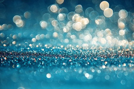 A Serene Landscape of Azure Skies and Silver Glows, Illuminating Dreams in a Captivating Hazeの素材