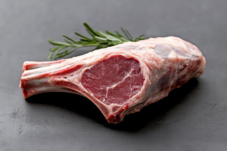 Deliciously Roasted Leg of Lamb on Bone, Perfect for Grilling and Culinary Delights at Homeの素材