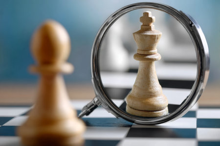 A Pawn Transforms into a Queen, Symbolizing Growth and Ambition in the Game of Chess.の素材