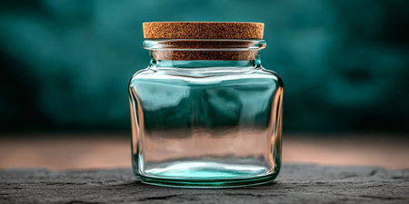 Elegant Vintage Glass Container with Cork Stopper for Stylish Home Decor and Storage Solutionsの素材