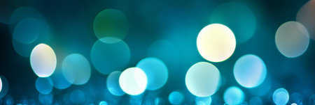 Abstract Sky Blue Soft Light Sparkle Bokeh with Haze and Dreamy Glows for Elegant Backgroundsの素材