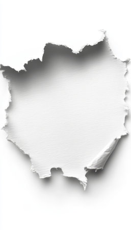 Abstract Paper Hole on White Background for Creative Mockups, Adding Dimension and Visual Impactの素材