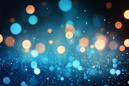 Abstract Sky of Lights with Dreamy Sparkles and Hazy Glow, Radiant Bokeh Lights Decorationの素材